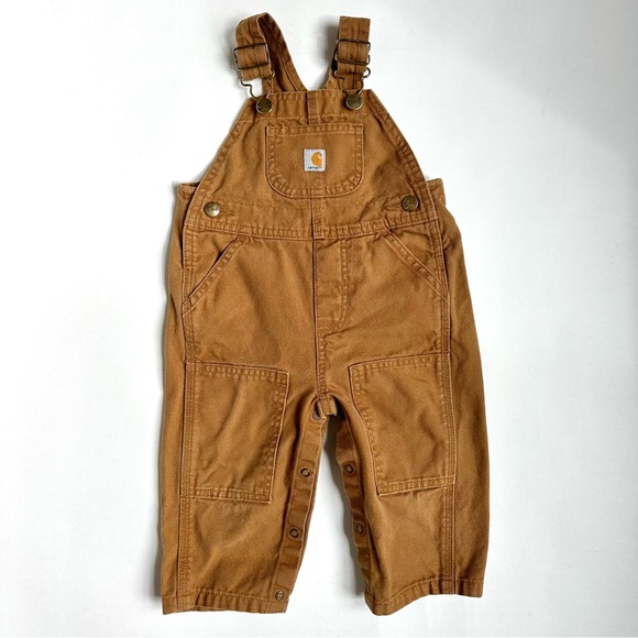 Carhartt Other - Carhartt Infant Kids’ Canvas Bib Overalls in Carhartt Brown 12 mo